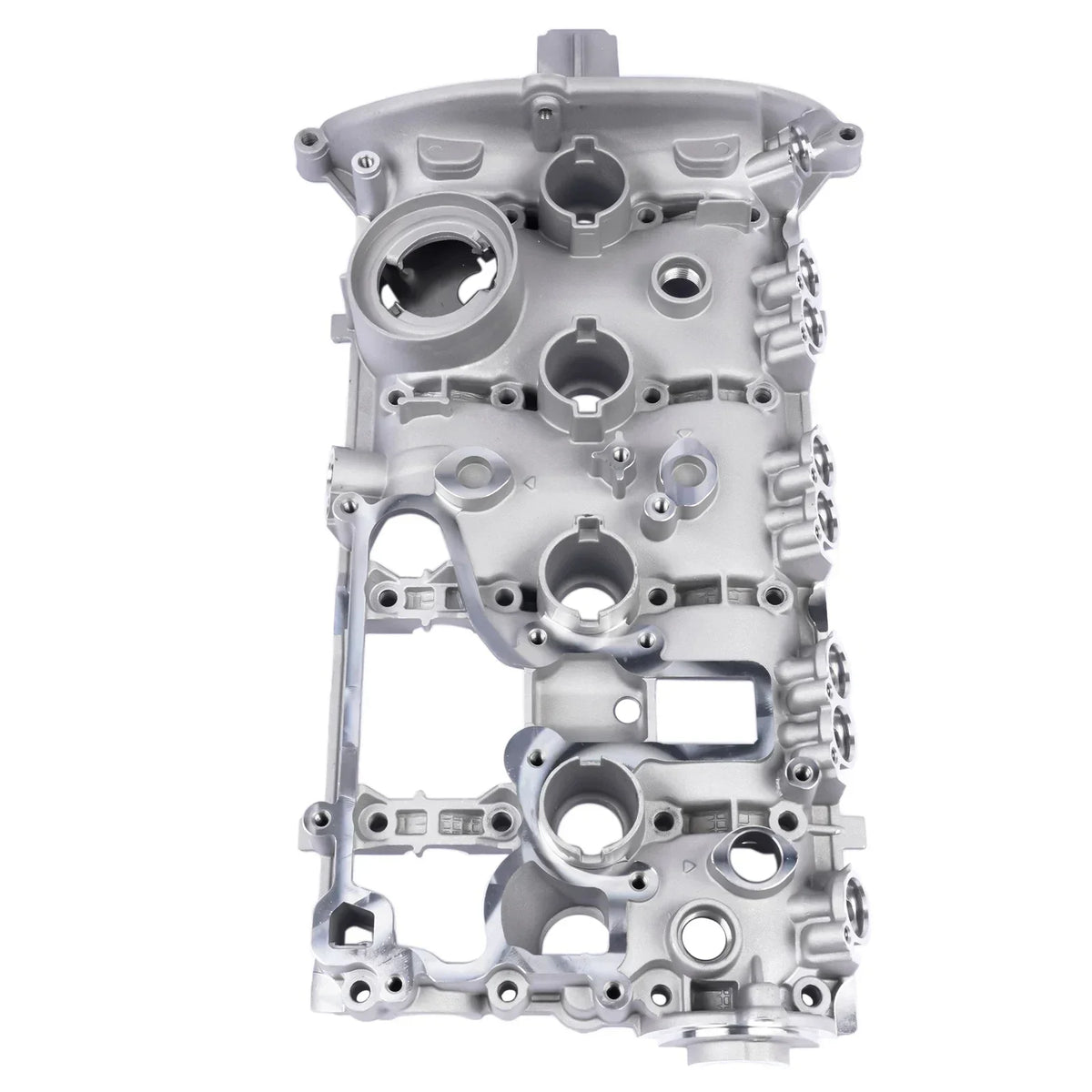 Srebrna metaliczna pokrywa zaworów silnika audi a4 a5 a6 q5 tt 2.0 tfsi z precyzyjnymi otworami na śruby dla cdnc engines audi