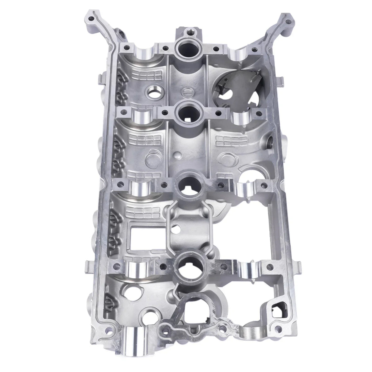 Srebrna metaliczna pokrywa zaworów silnika audi a4 a5 a6 q5 tt 2.0 tfsi z precyzyjnymi otworami gwintowanymi cdnc engines audi