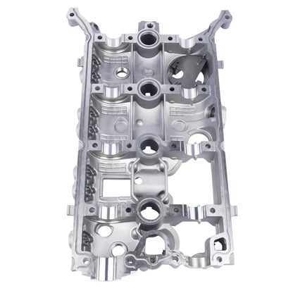 Srebrna metaliczna pokrywa zaworów silnika audi a4 a5 a6 q5 tt 2.0 tfsi z precyzyjnymi otworami gwintowanymi cdnc engines audi