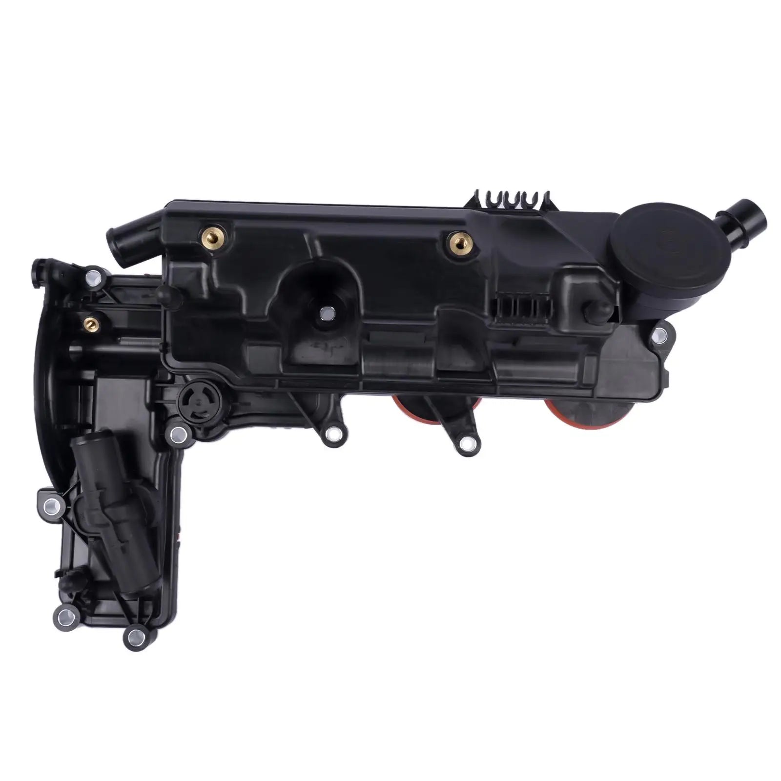 Czarna plastikowa pokrywa zaworów silnika zintegrowana z korkiem oleju do range rover evoque l538 camshaft valve cover