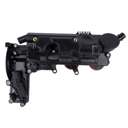 Czarna plastikowa pokrywa zaworów silnika zintegrowana z korkiem oleju do range rover evoque l538 camshaft valve cover