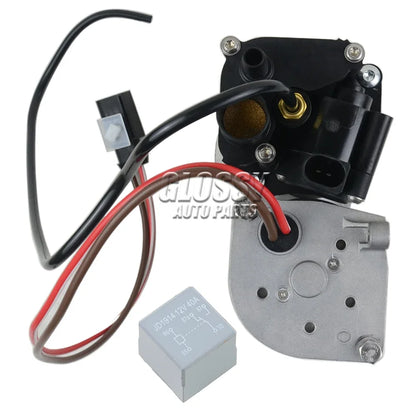 Czarny plastikowo-metalowy moduł zapłonowy z czerwonym i brązowym okablowaniem oraz szary przekaźnik idy104 12v 40a do bmw f02 f03 f04