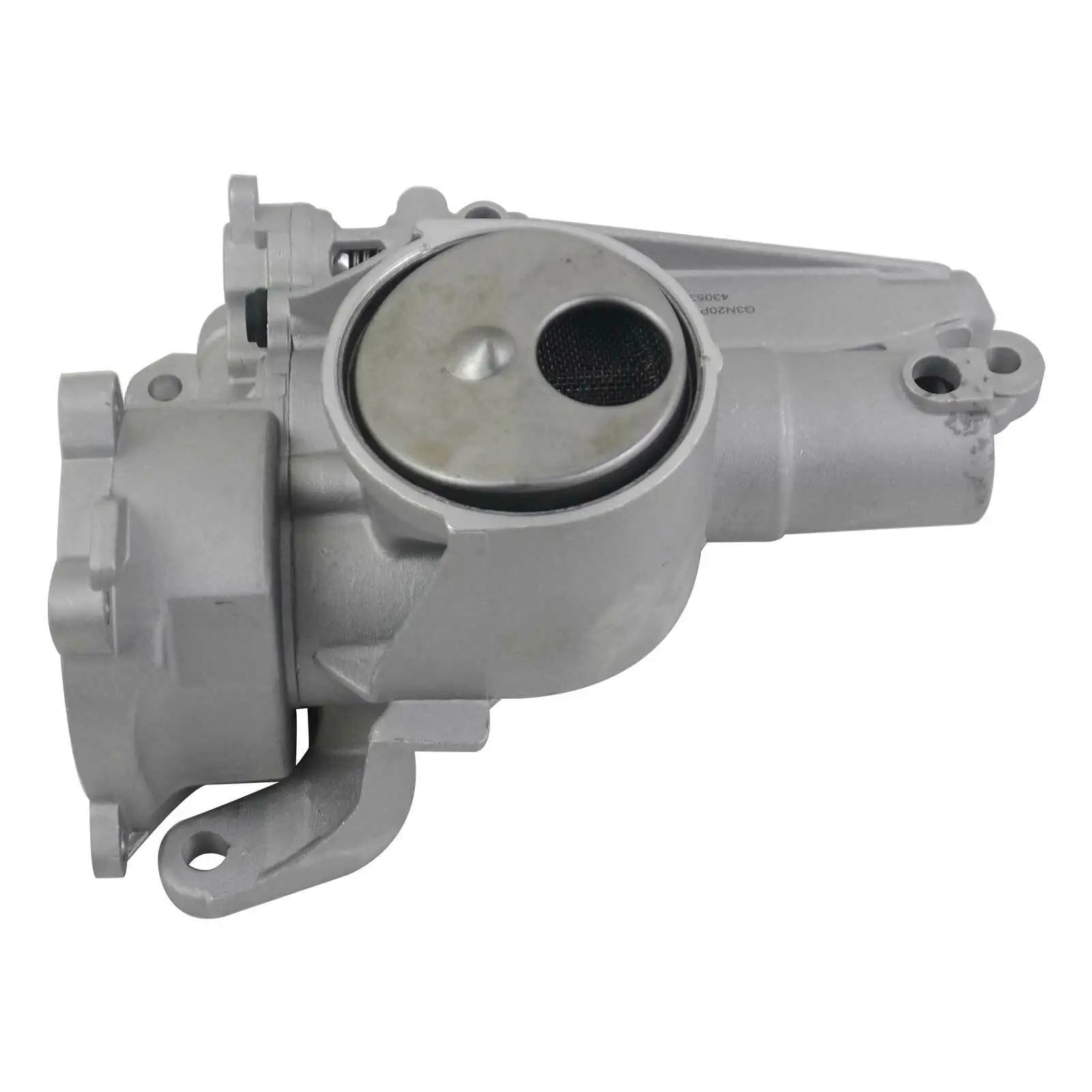 Srebrna metalowa pompa oleju z widocznymi elementami wewnętrznymi do mini r55 r56 r57 peugeot 207 308 citroen c3 c4