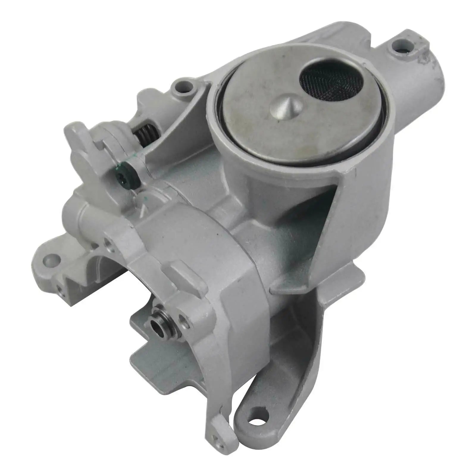 Szara metaliczna pompa oleju z okrągłą obudową i gwintowanymi punktami montażowymi do mini r55 r56 r57