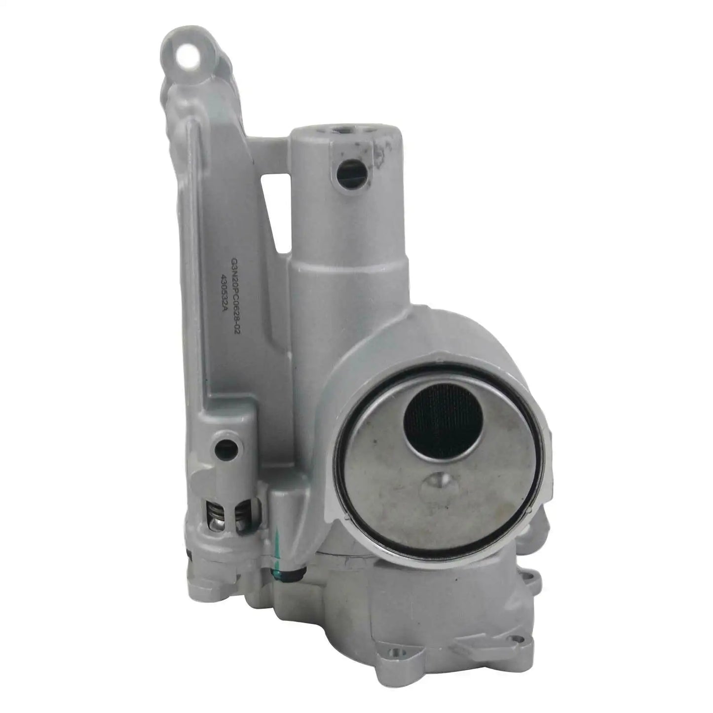 Gray metallic engine oil pan with circular opening and mounting holes for mini r55 r56 r57 vehicles