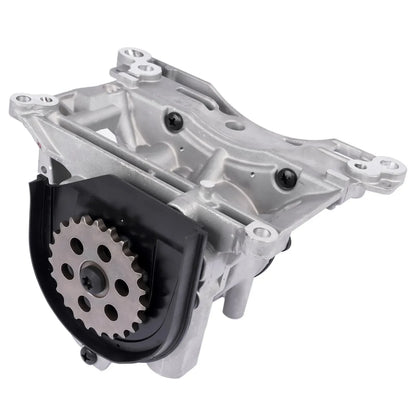 Srebrna aluminiowa pompa oleju do bmw serii 3 5 6 x3 x5 x6 n57d30a n57d30b z czarną gumową nakładką i metalowym kołem zębatym