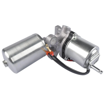 Silver metallic power window motor assembly with black wiring and orange connectors for toyota landcruiser part number ap01