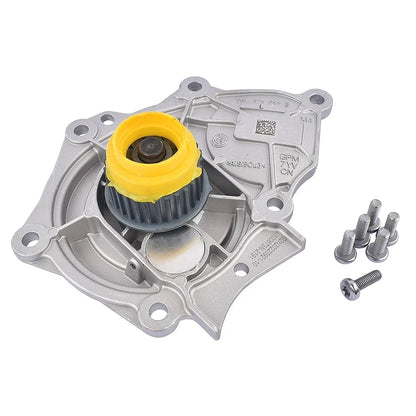 Srebrna aluminiowa pompa wody silnika ap01 z żółtą uszczelką i szarą zębatką do audi vw cpra cpka 06k121011b tsi cpra cpka
