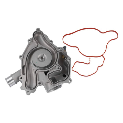 Srebrna metaliczna pompa wodna z czerwoną gumową uszczelką do jeep grand cherokee dodge charger 5.7l 6.4l hemi