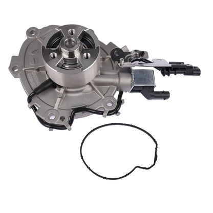 Pompa wody silnika do range rover evoque velar jaguar defender 2.0 2014 srebrna metalowa z czarną uszczelką gumową i czujnikiem
