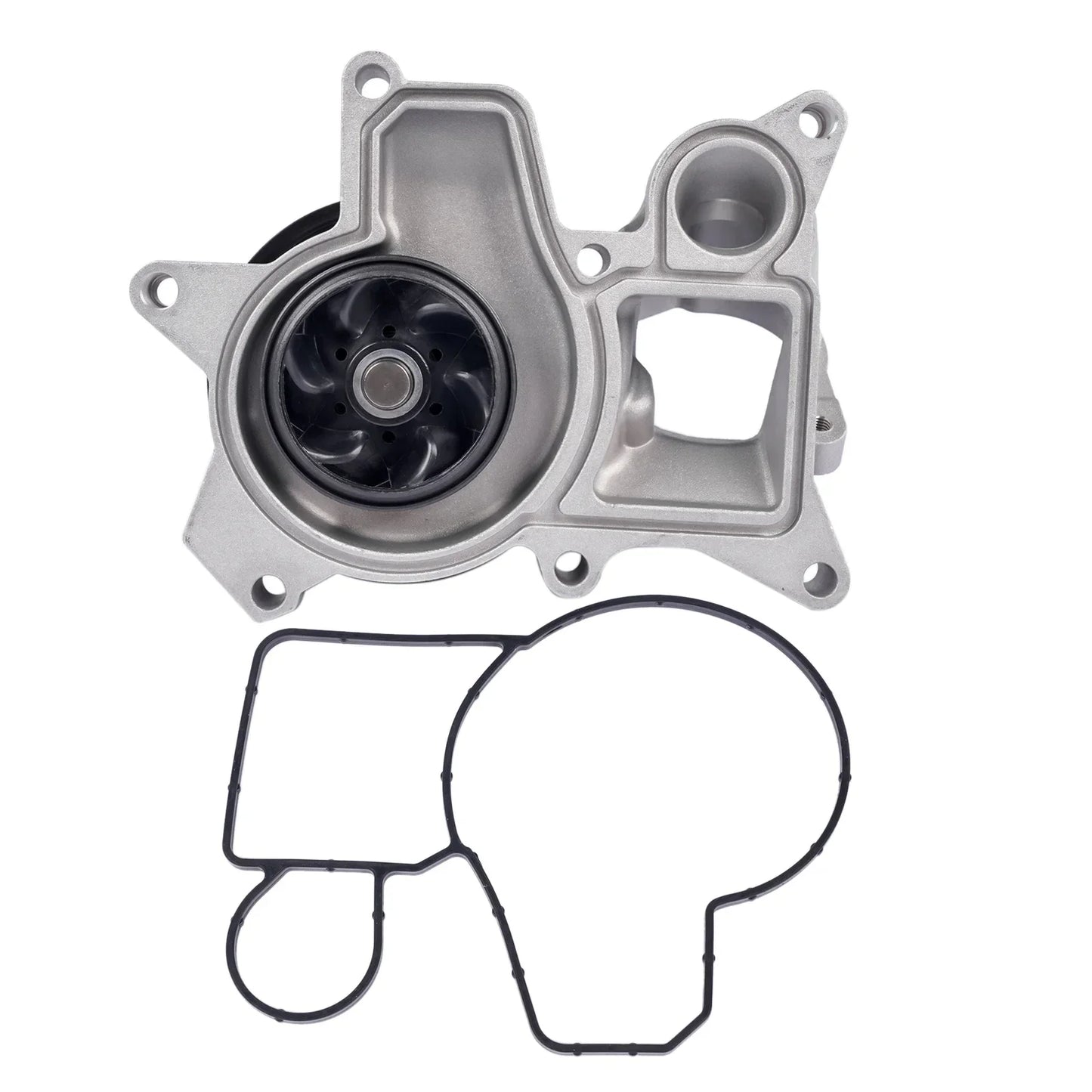 Nowa pompa wody aluminiowa srebrna z czarnym gumowym wirnikiem i uszczelką do bmw e81 e82 e87 e88 e90 e91 e92 e93 x1 x3 11517807311