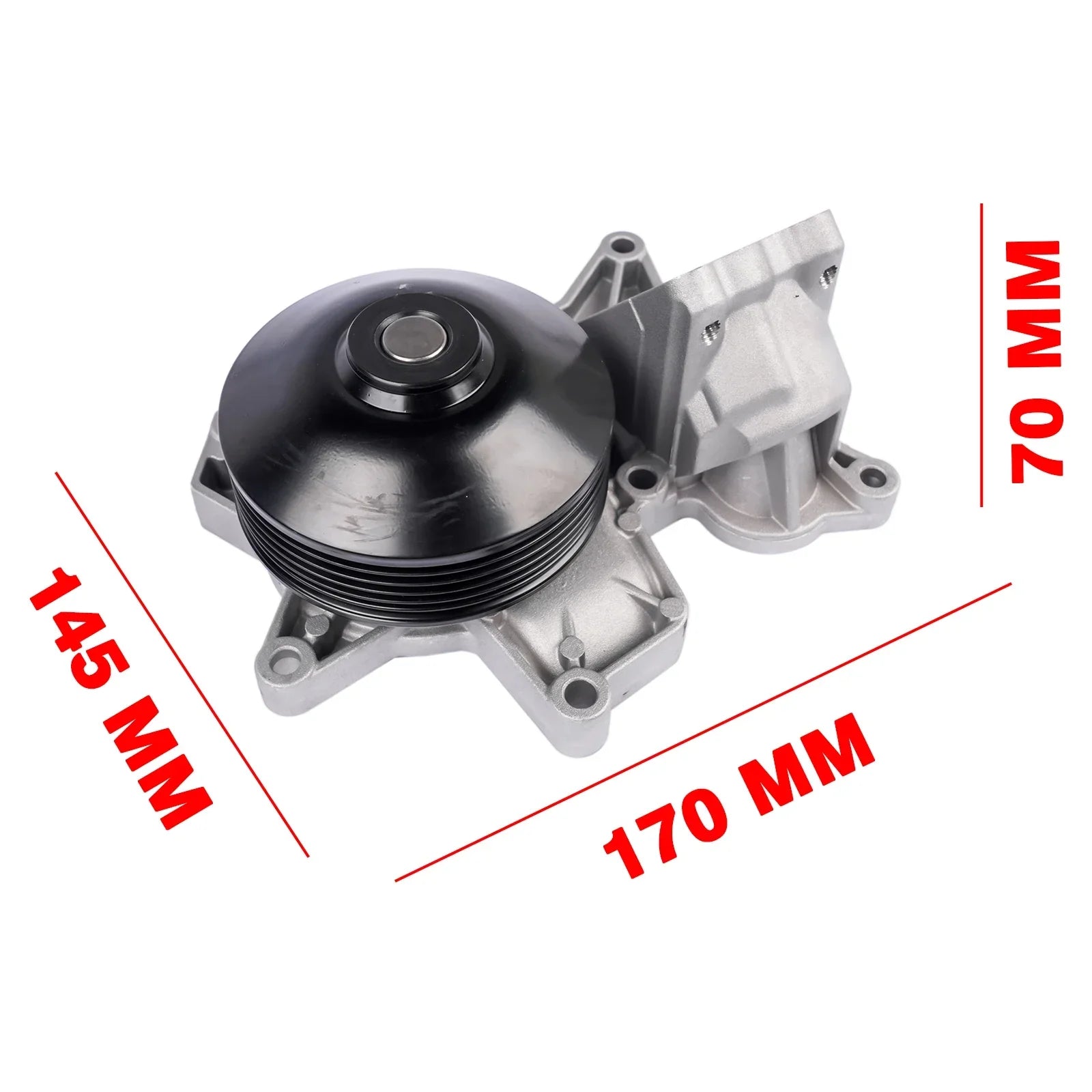Nowa pompa wody z uszczelką do bmw srebrna aluminiowa obudowa czarny gumowy wirnik water pump with flansze mocujące