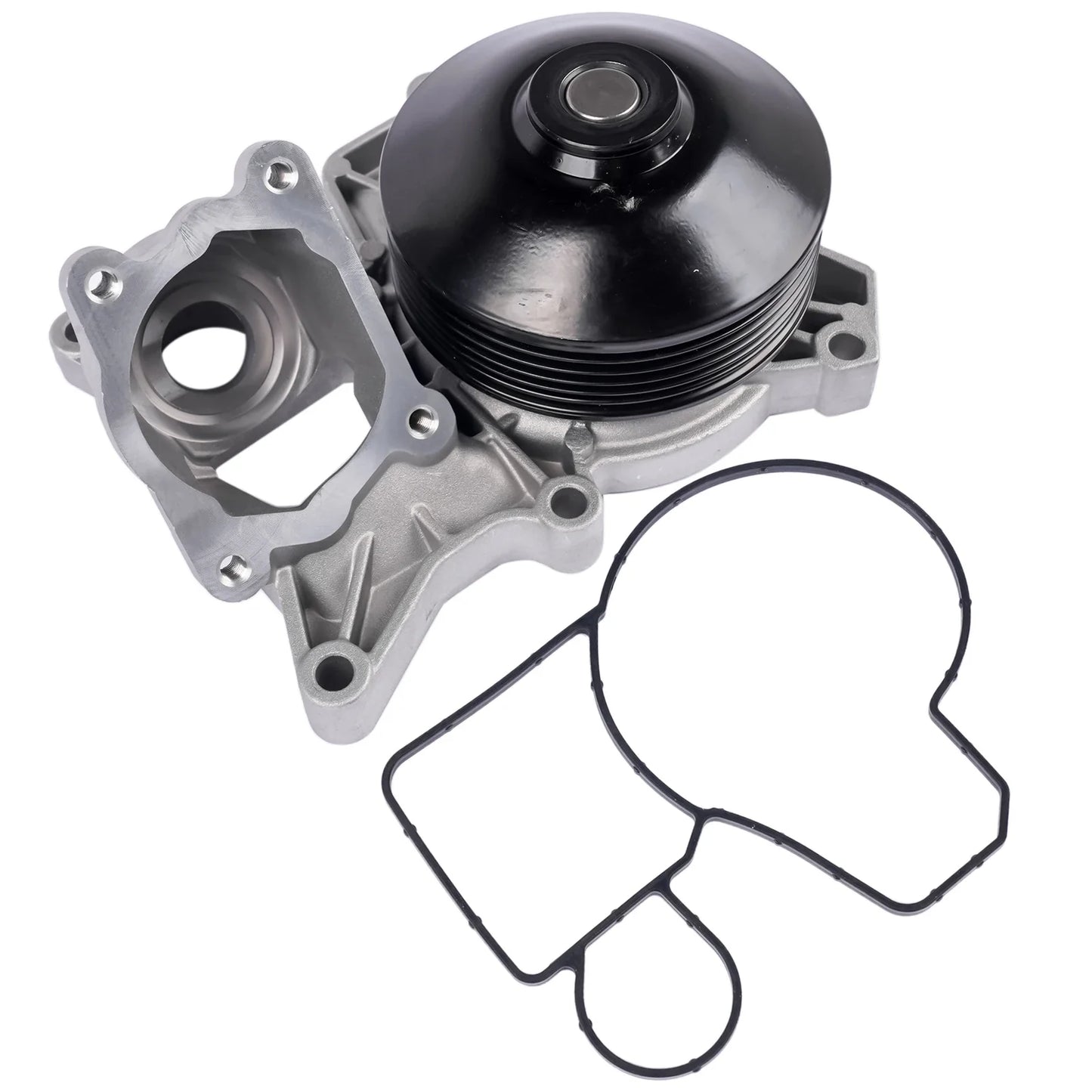 Nowa pompa wody z aluminium srebrna z czarnym gumowym wirnikiem i uszczelką do bmw e81 e90 x1 x3 11517807311