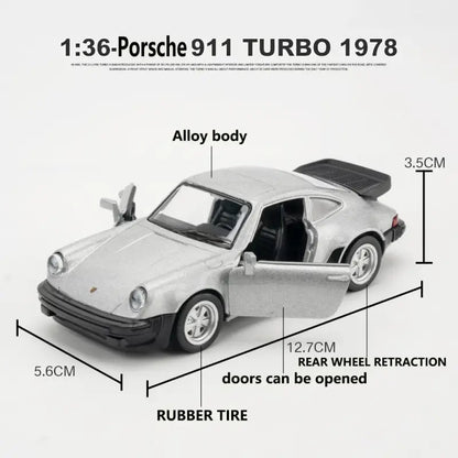 Porsche 911 1978 1:36 – Kolekcjonerski Model Die-Cast z Mechanizmem Cofania