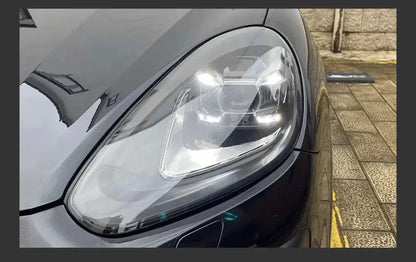 Stylizowane Lampy Przednie do Porsche Cayenne LED z Projektorową Soczewką i DRL (2011-2018) Cayenne GTS - Multigenus