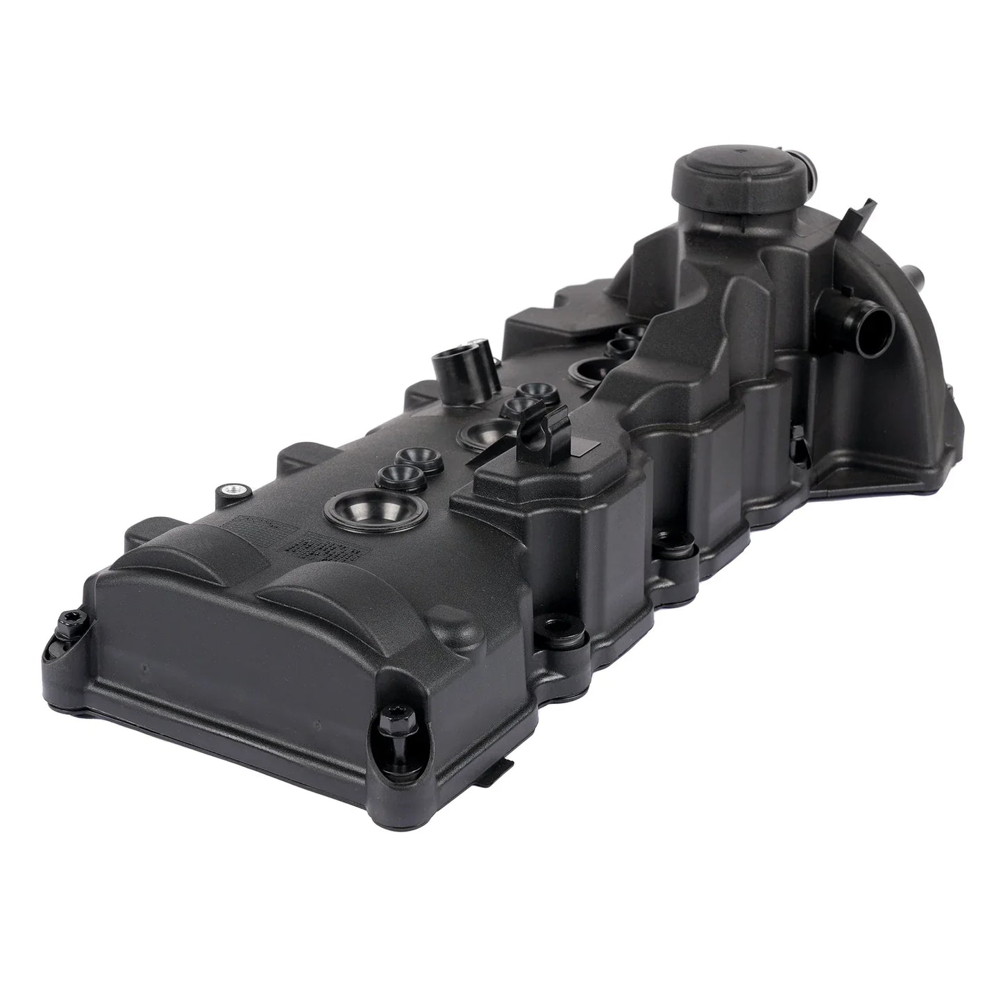 Czarna plastikowa pokrywa zaworów silnika ap01 z profilowanymi konturami do audi a4 a6 a7 q5 vw touareg 0t dieselclab cduc