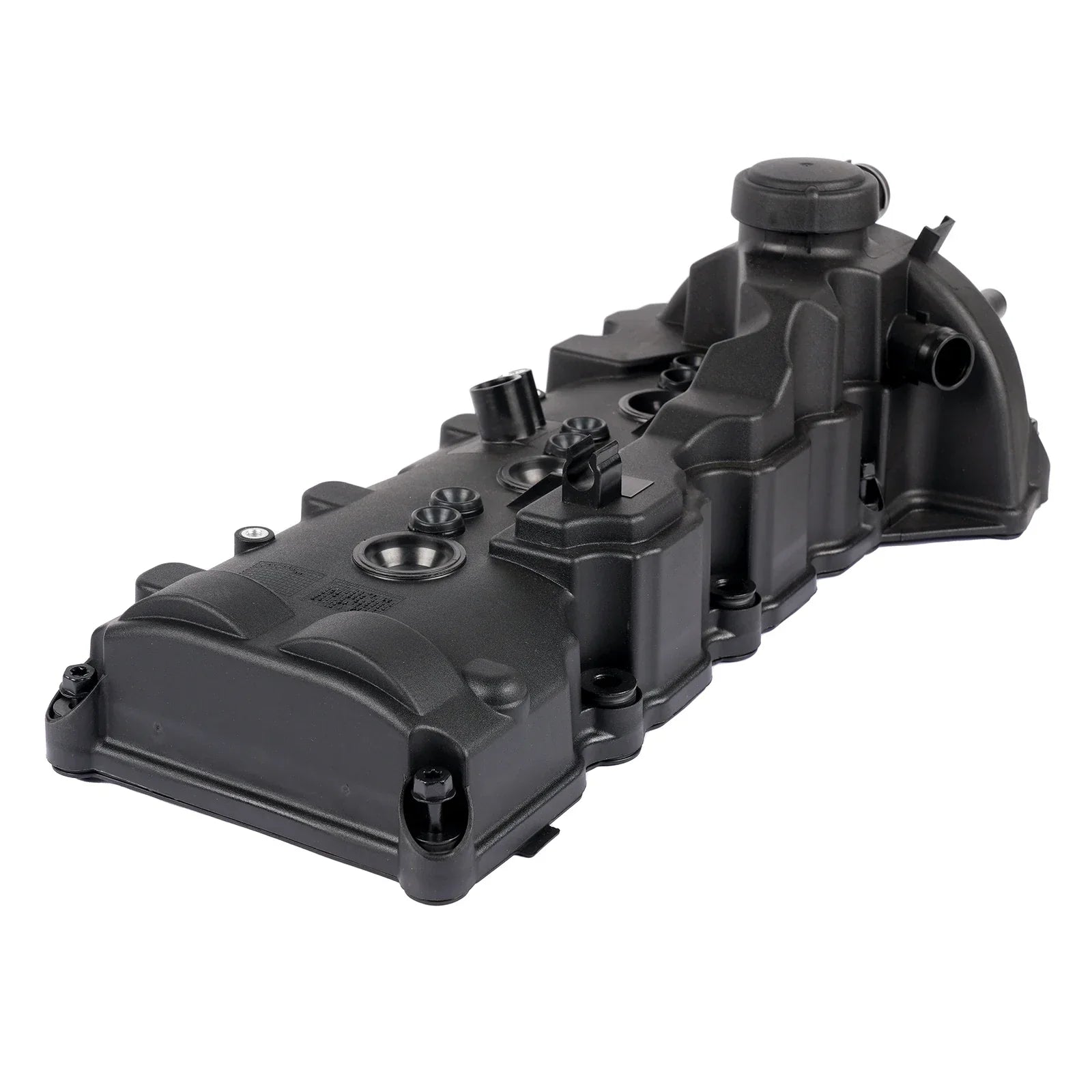 Czarna plastikowa pokrywa zaworów silnika ap01 z profilowanymi konturami do audi a4 a6 a7 q5 vw touareg 0t dieselclab cduc