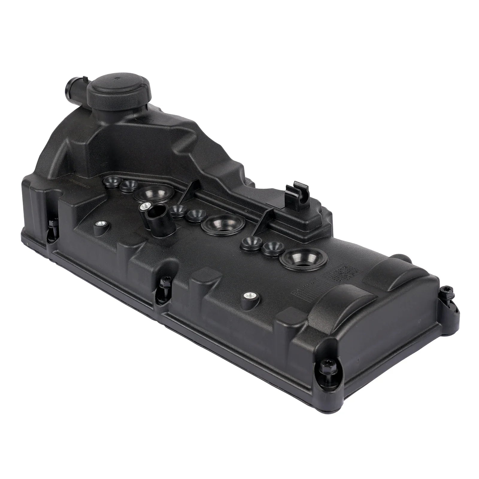 Czarna plastikowa pokrywa zaworów silnika ap01 z uformowanymi konturami do audi a4 a6 a7 q5 vw touareg 0t diesel clab cduc