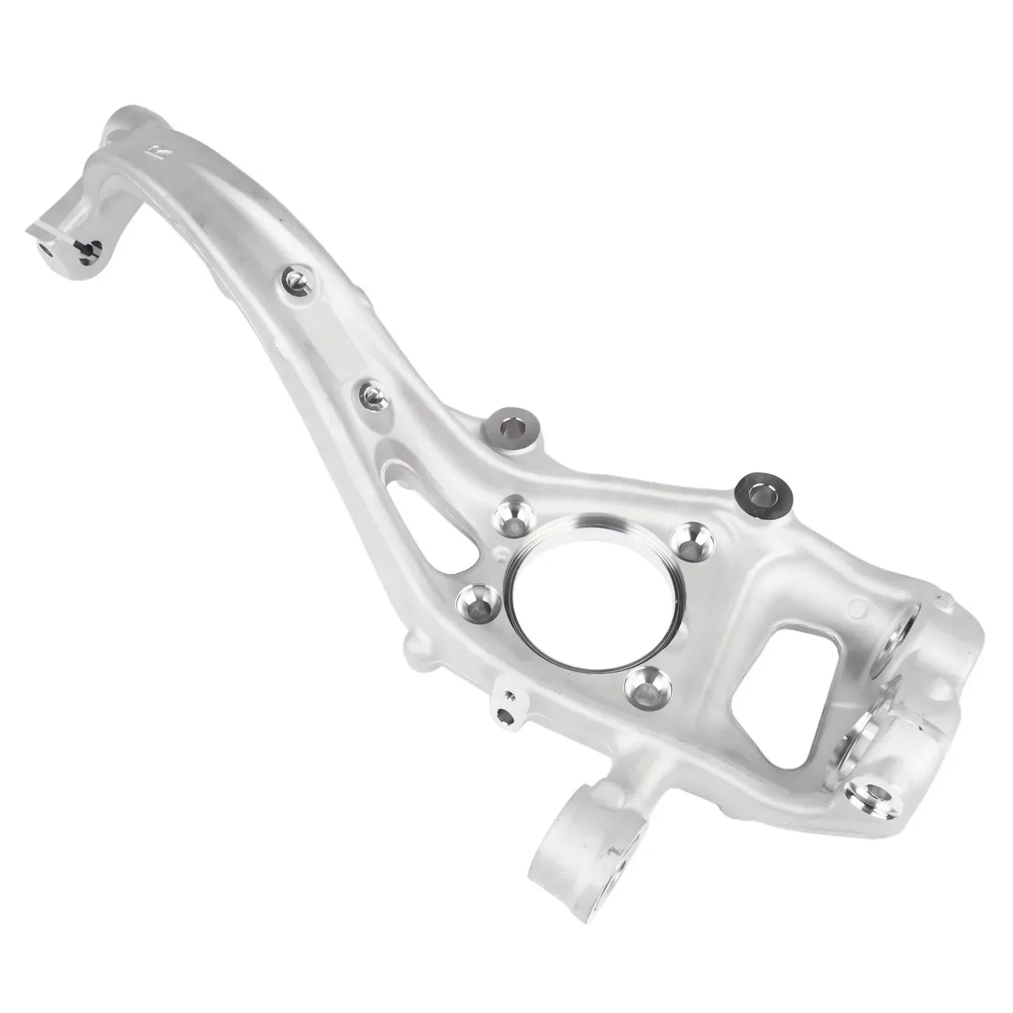 Srebrna zwrotnica przednia prawa z aluminium z wieloma otworami montażowymi do audi a6 c8 a6 allroad a7 q5