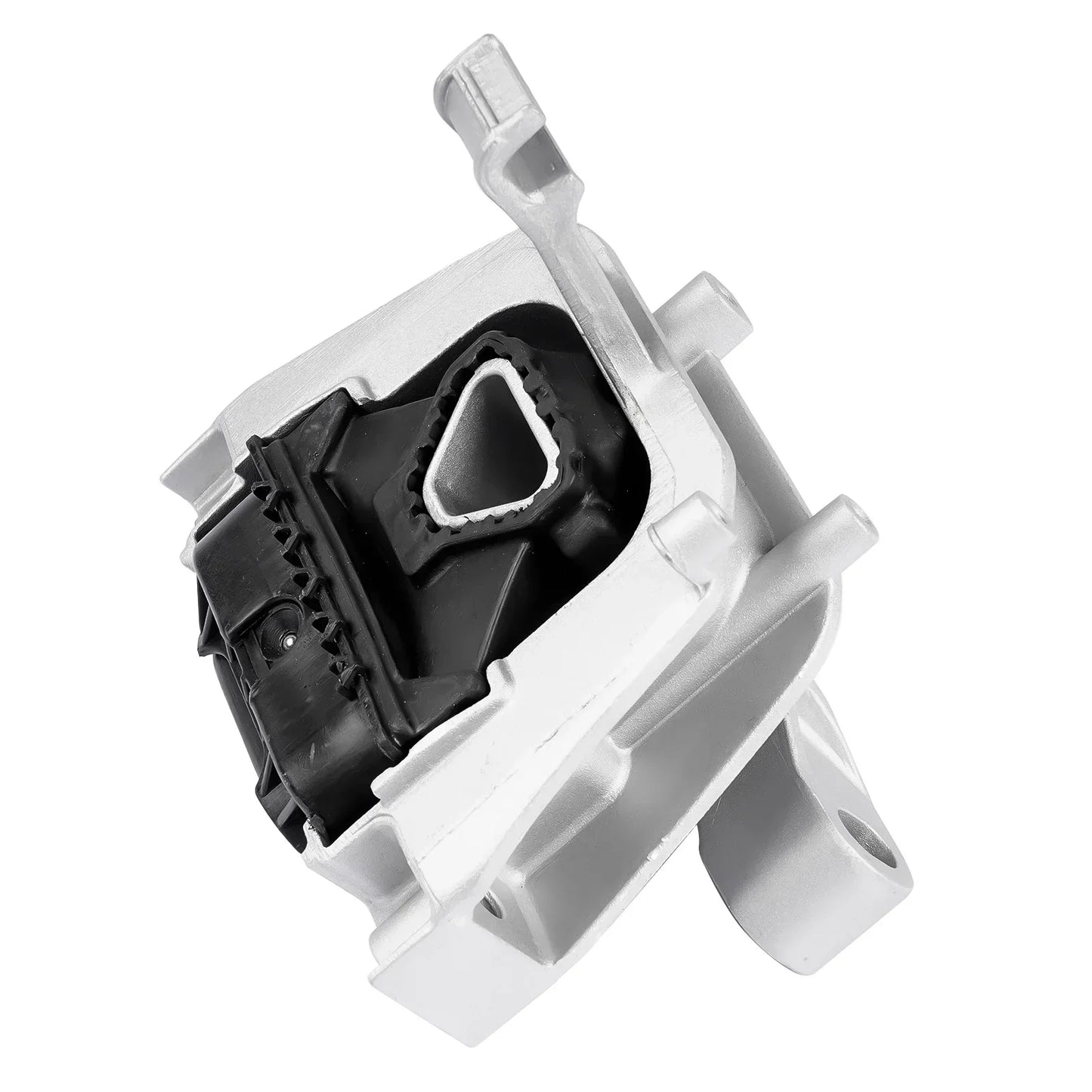 Silver and black front right engine mount 3qf199262g with molded plastic housing and rubber bushing for atlas cross sport