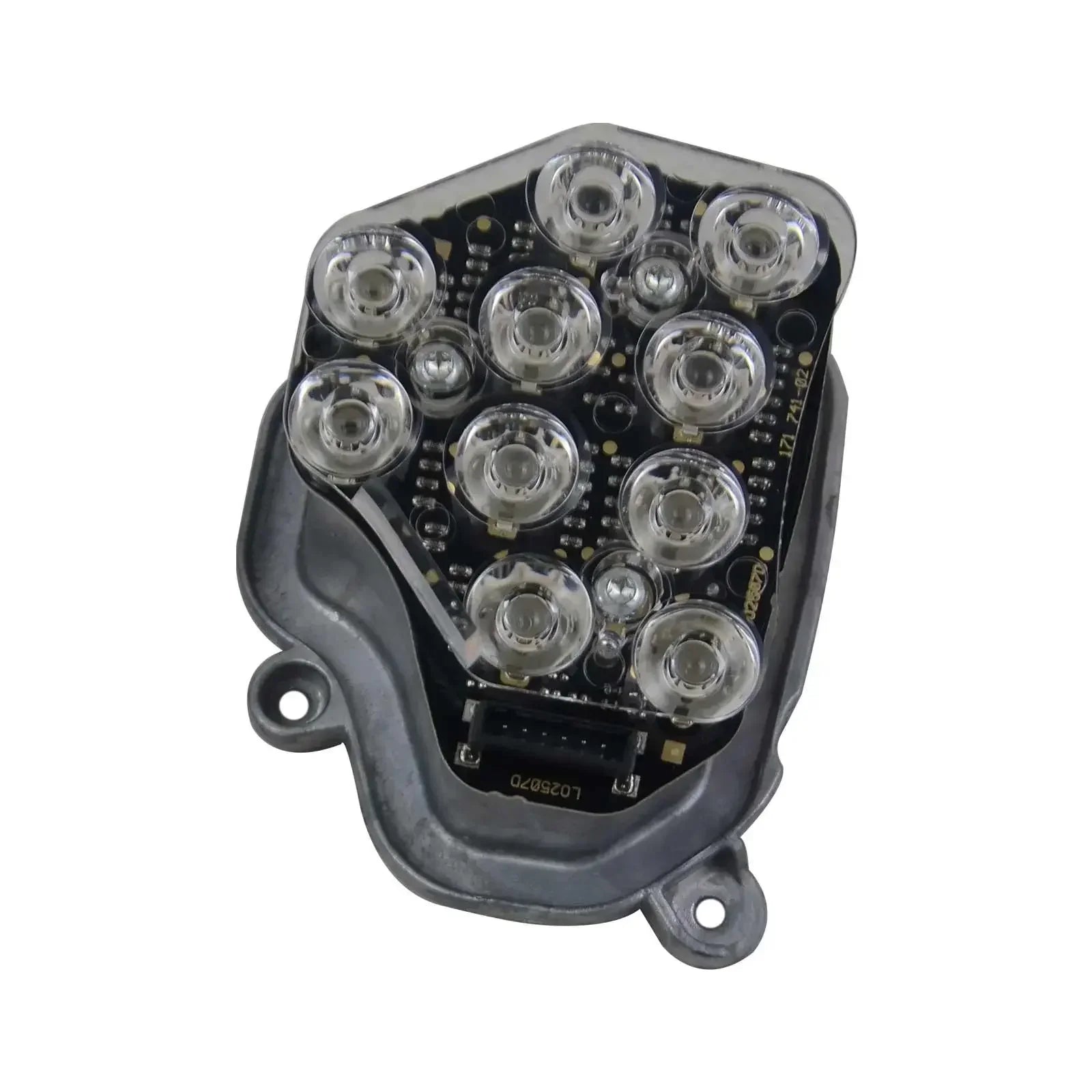 Czarny moduł led bi xenon prawy do bmw serii 5 f10 f11 2010 2013 z wieloma przezroczystymi diodami w obudowie z tworzywa