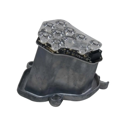 Moduł led bi xenon prawy do bmw serii 5 f10 f11 2010 2013 szara metalowa obudowa z przezroczystym panelem i ledami