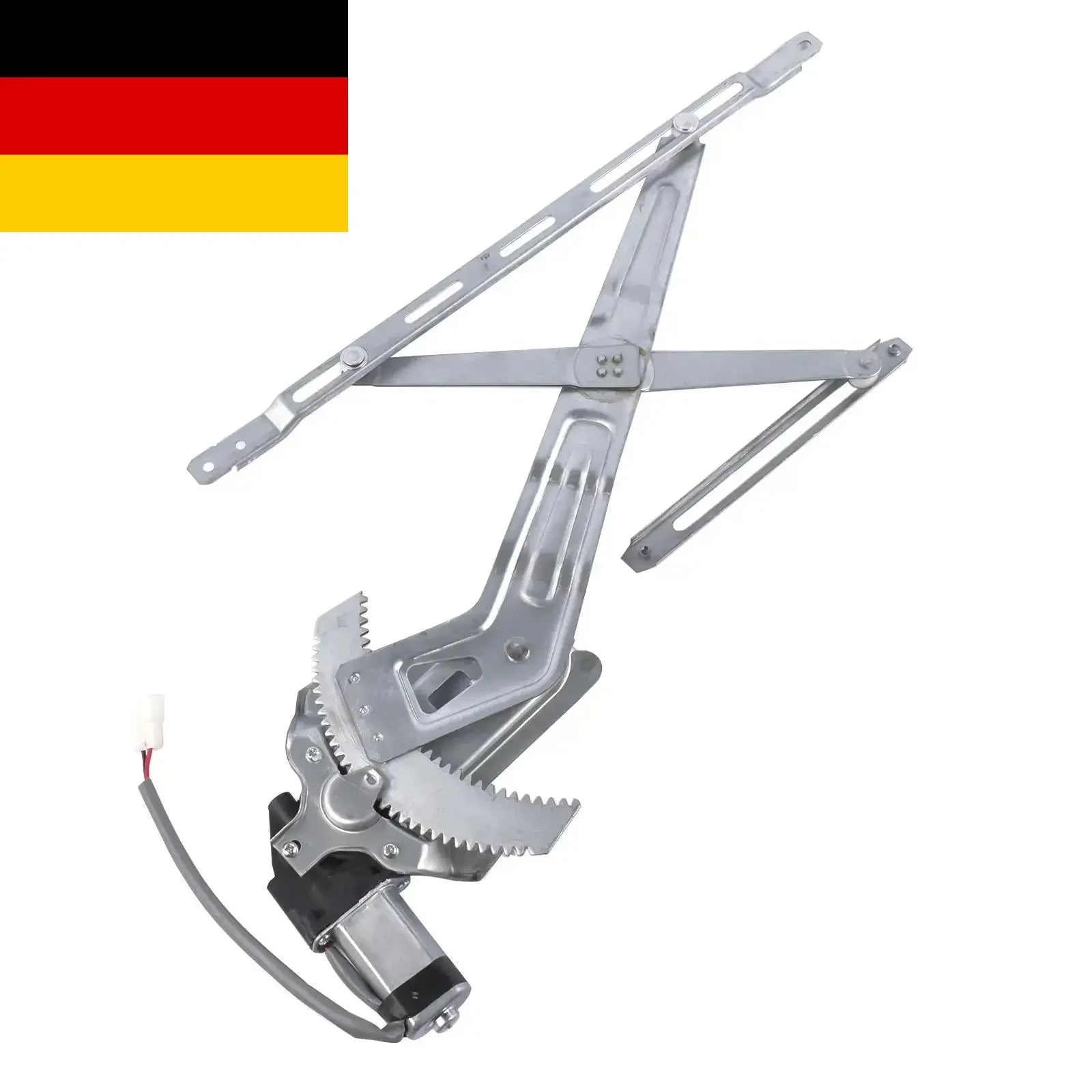 Srebrny metalowy regulator szyby z mechanizmem zębatkowym i okablowaniem do ford ranger mk2 pickup ur5758590a