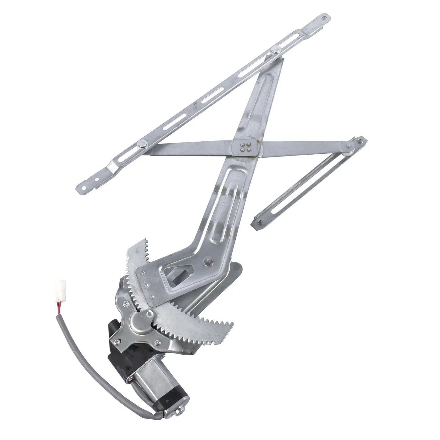 Srebrny metalowy regulator szyby z silnikiem i przekładnią do ford ranger mk2 pickup ur5758590a przód prawy