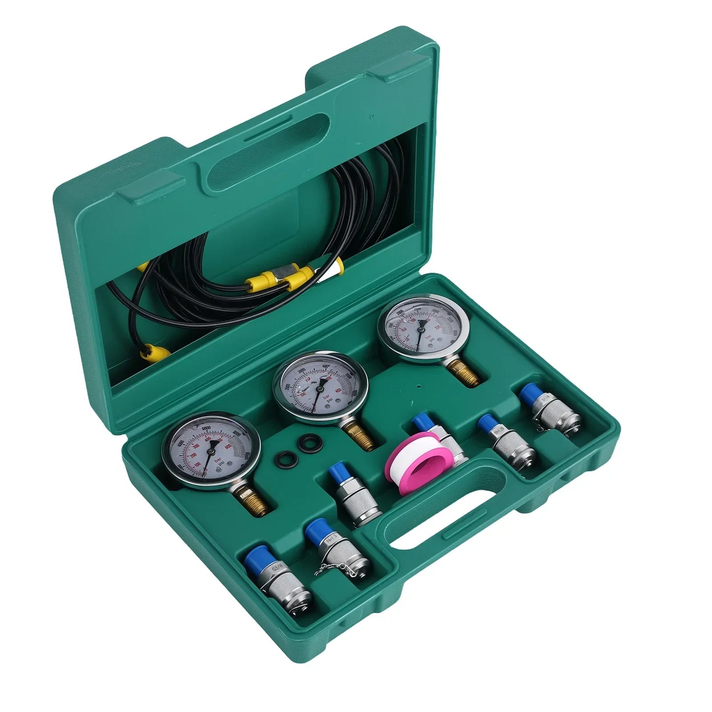 Professionelles Hydraulikdruck-Testset 0–8600 PSI für Bagger, universell, neu