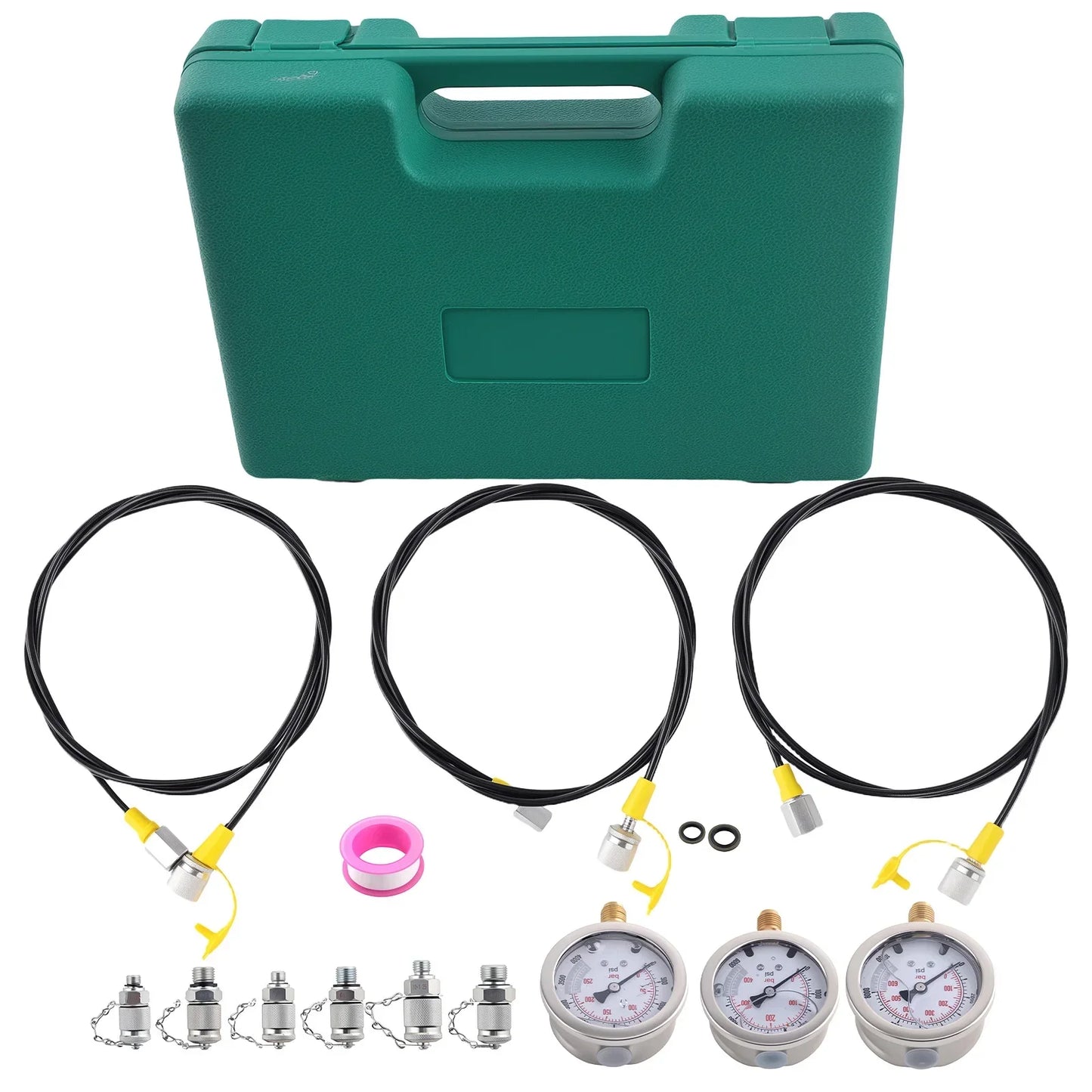 Professionelles Hydraulikdruck-Testset 0–8600 PSI für Bagger, universell, neu