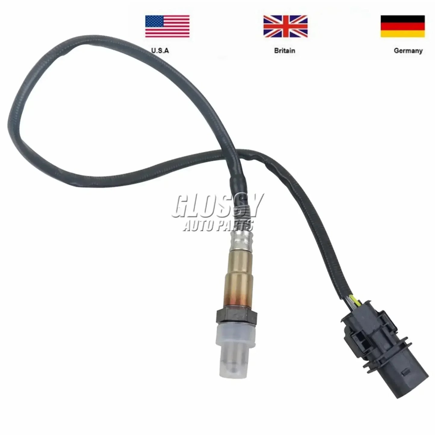 Czujnik o2 ap03 przedni do bmw e91 318i 320i 325i czarny z metalową końcówką i kablem złączowym