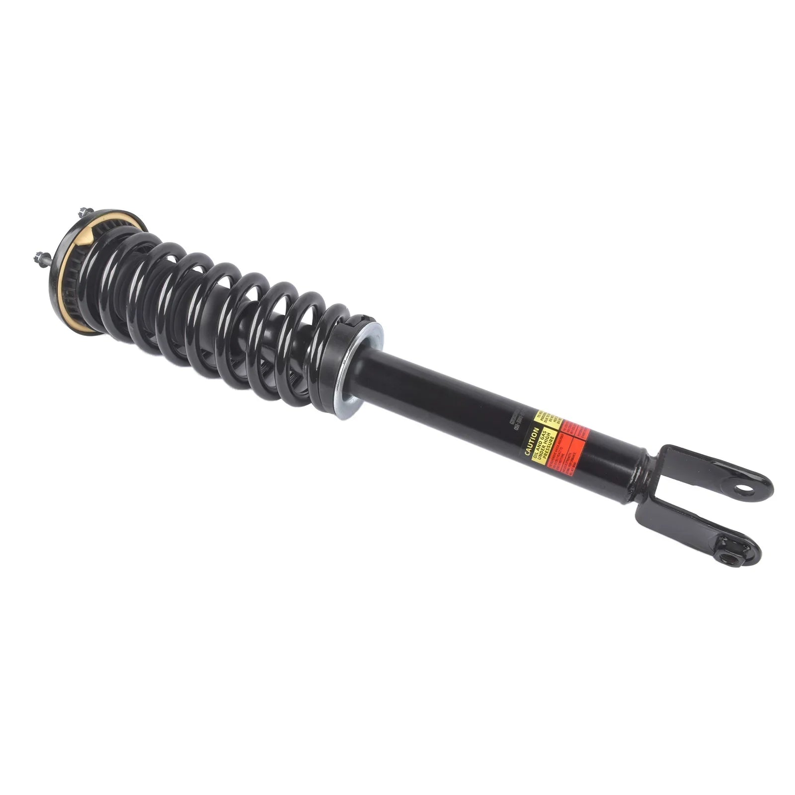 Czarny coil-over amortyzator przedni z elektroniką jaguar xj xjr c2d13345 c2z27762 z uchwytem u kształtnym