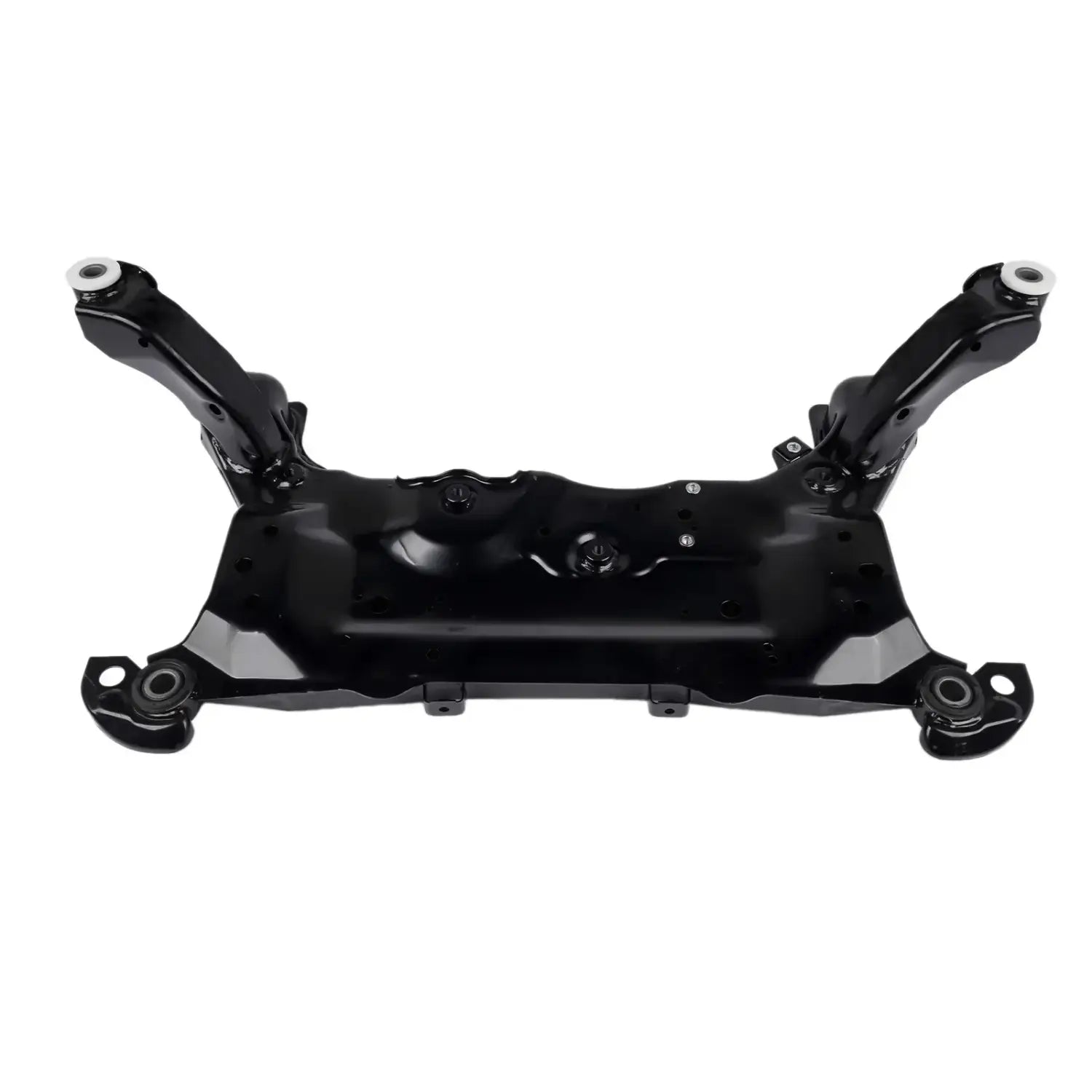 Czarna metalowa przednia podrama silnika z punktami montażowymi i gumowymi tulejami do ford focus mk3