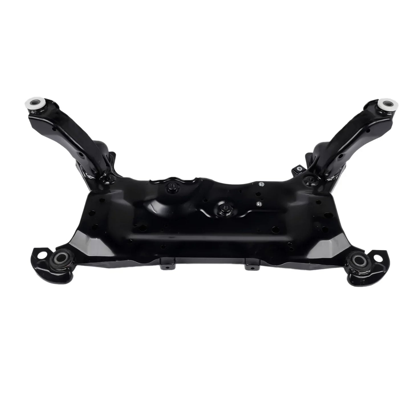 Czarna metalowa przednia podrama silnika z punktami montażowymi i gumowymi tulejami do ford focus mk3