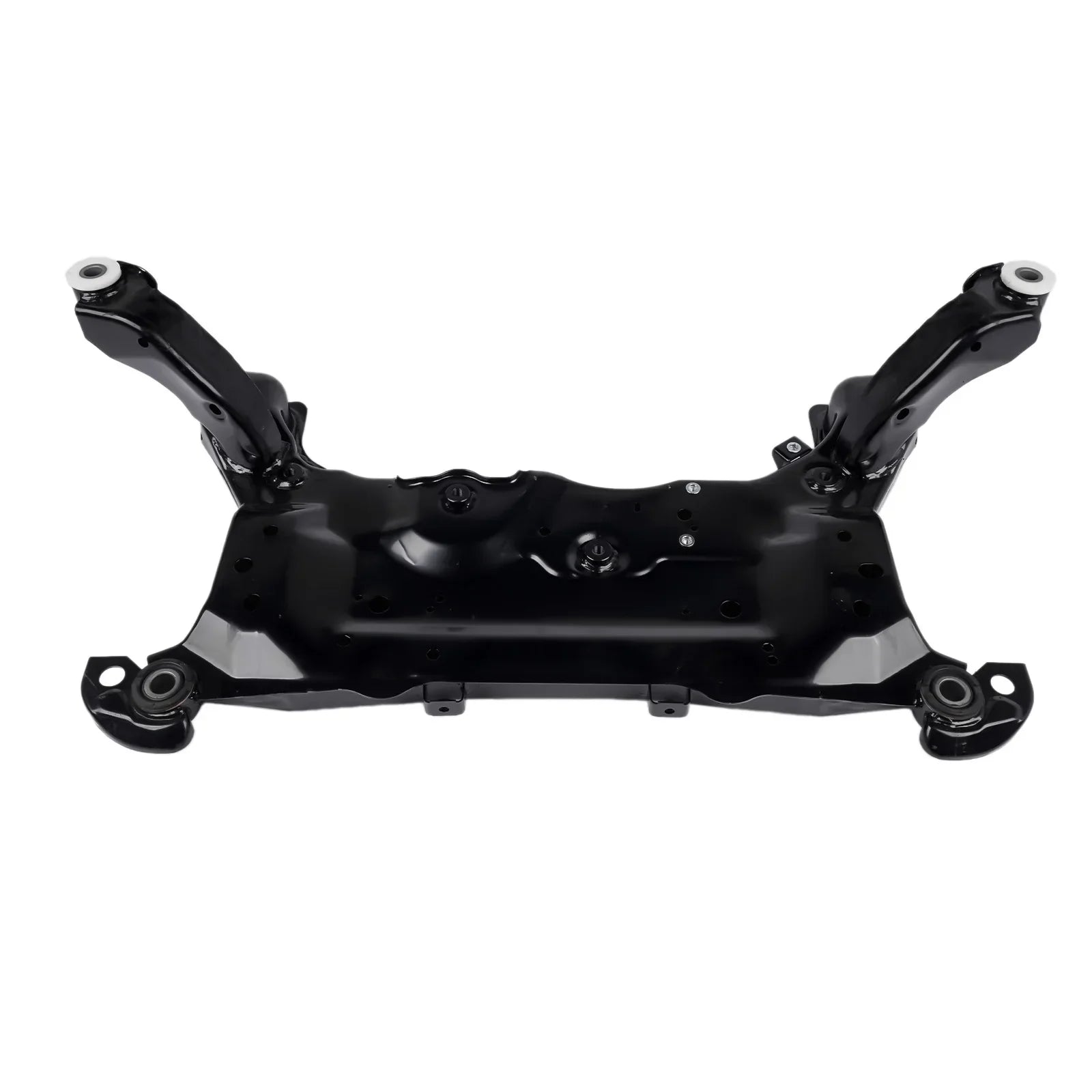 Czarna metalowa przednia podrama silnika z punktami montażowymi i gumowymi tulejami do ford focus mk3