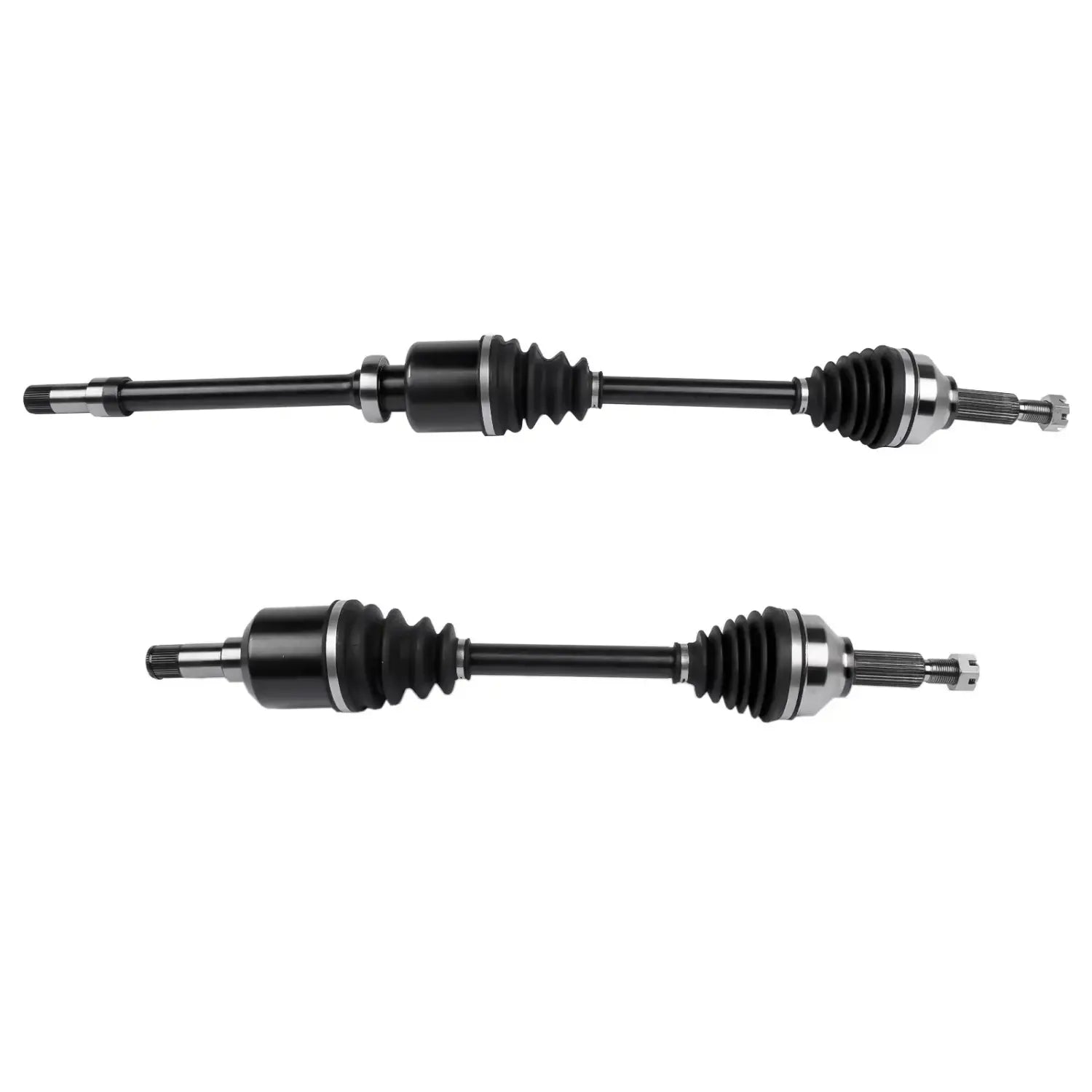 Czarne i srebrne metalowe przednie wały napędowe z gumowymi osłonami do ford tourneo transit custom v362 v363