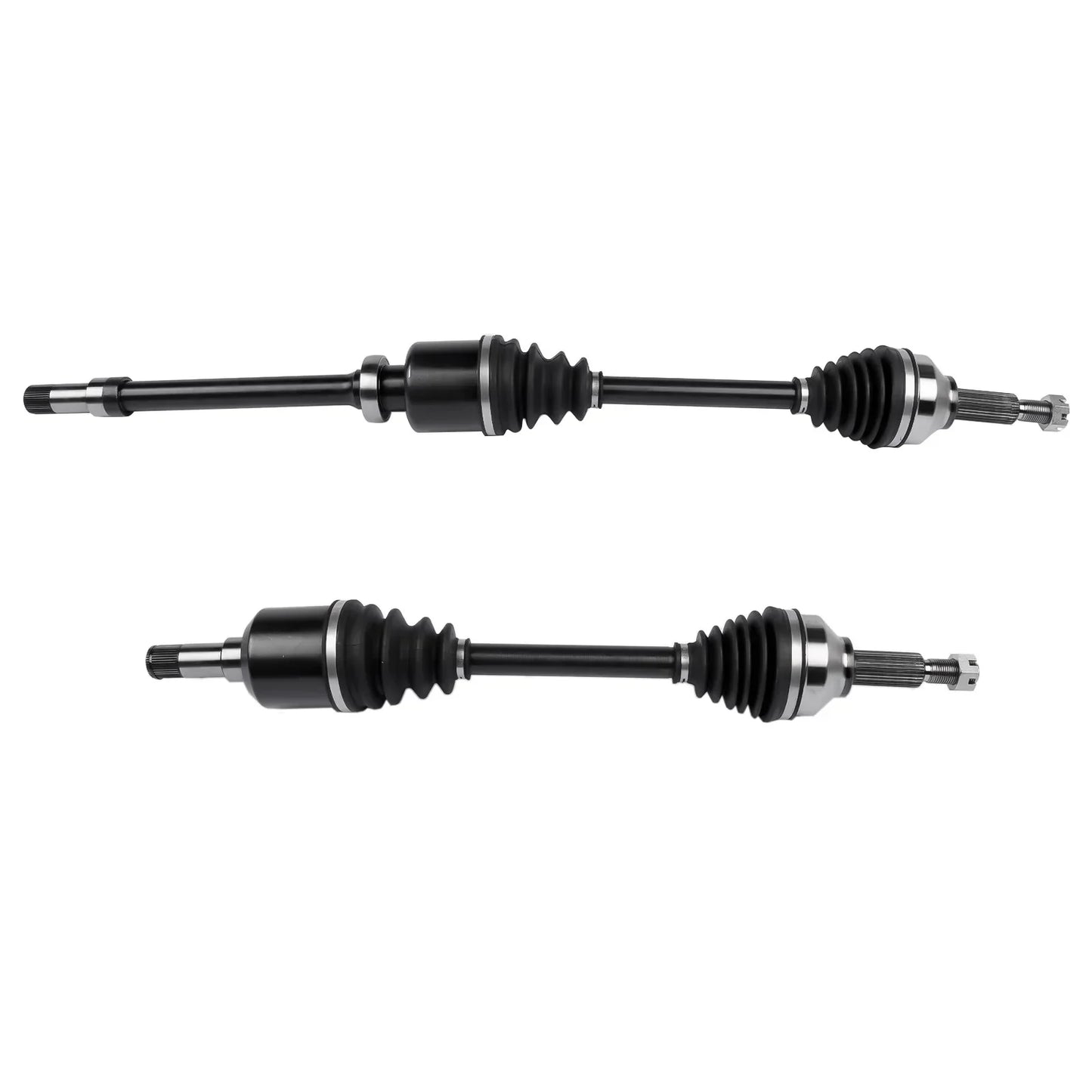Czarne i srebrne metalowe przednie wały napędowe z gumowymi osłonami do ford tourneo transit custom v362 v363