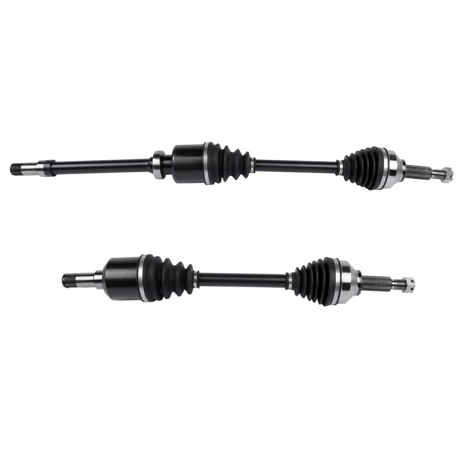 Czarne i srebrne metalowe przednie wały napędowe z gumowymi osłonami do ford tourneo transit custom v362 v363