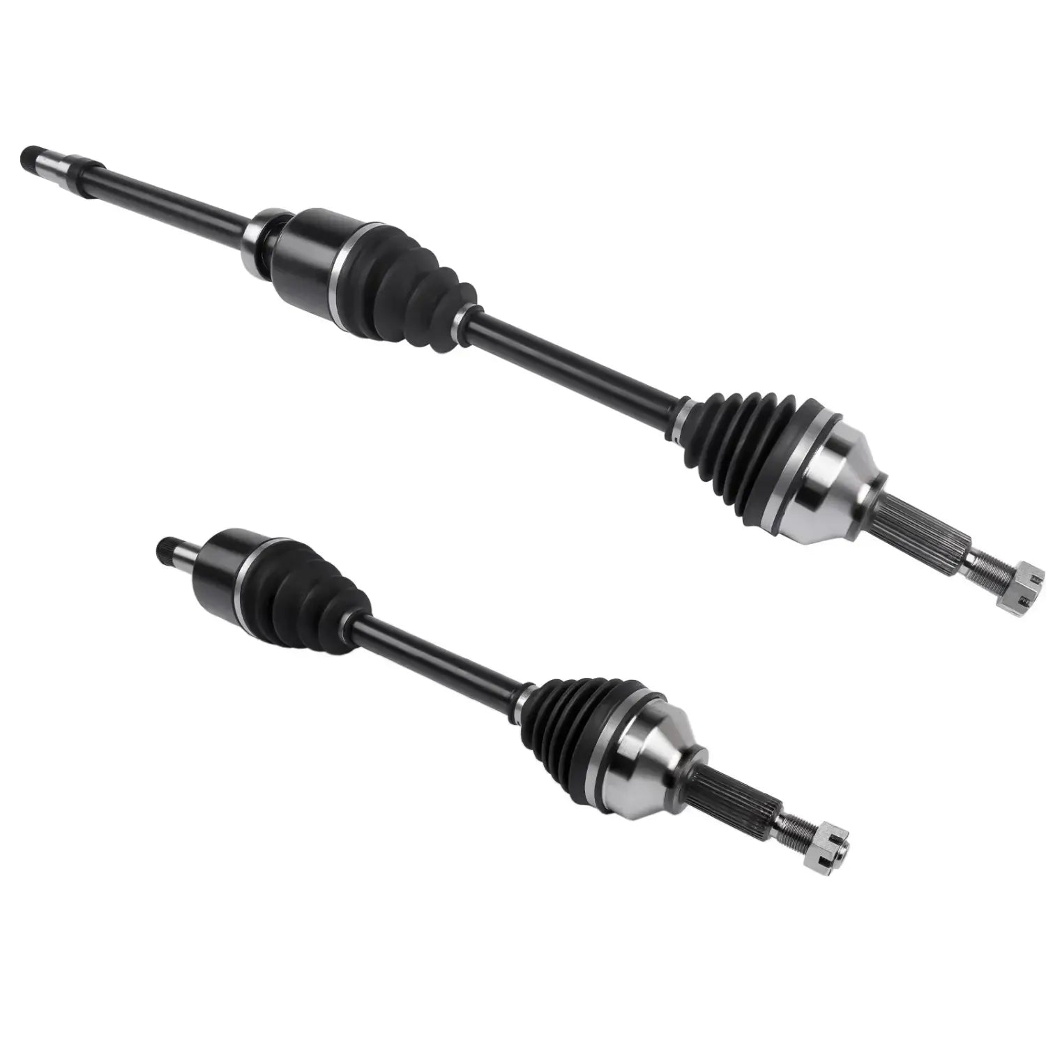 Czarne i srebrne metalowe wały napędowe z gumowymi osłonami do ford tourneo transit custom v362 v363