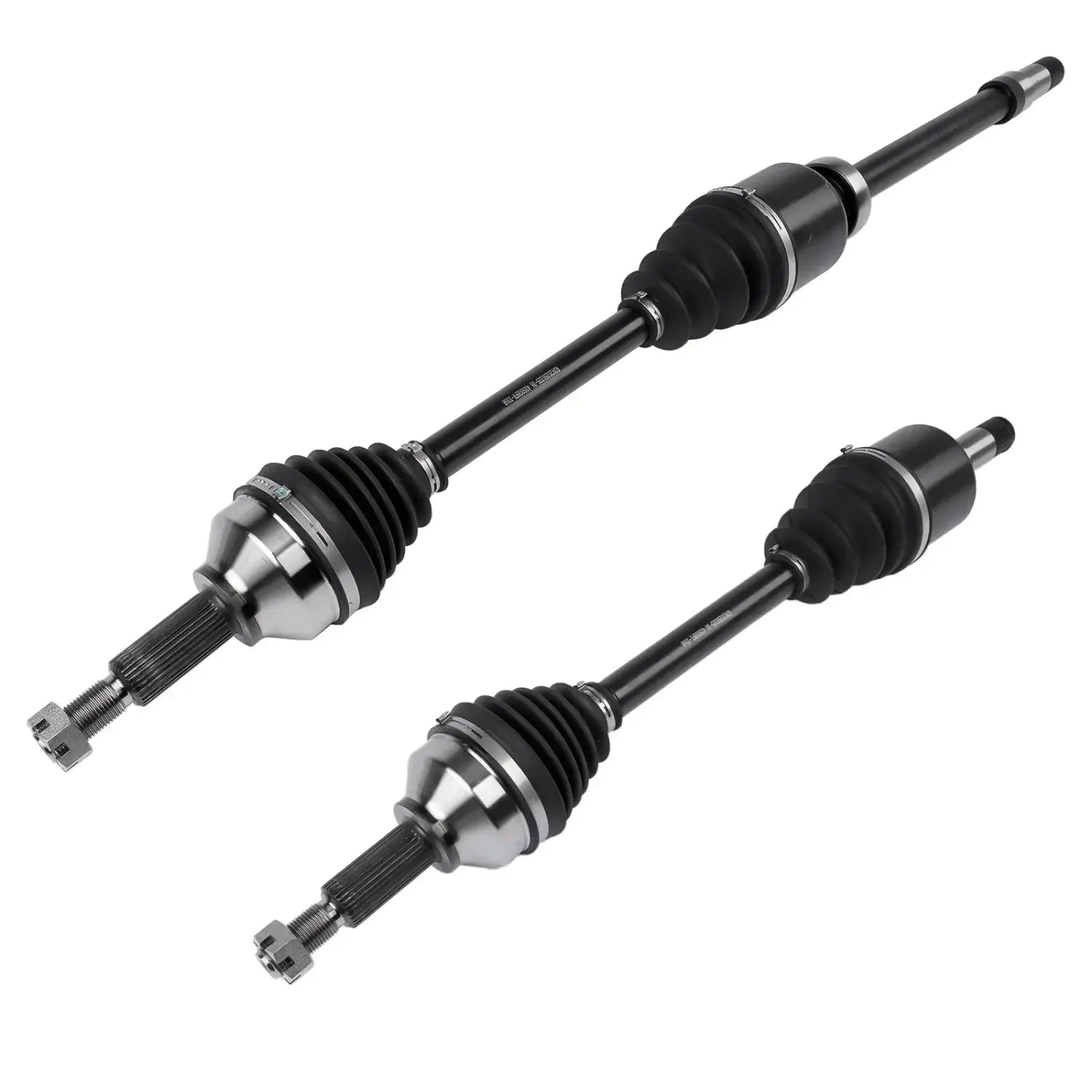 Czarno-srebrny przedni wał napędowy z gumowymi osłonami do ford tourneo transit custom v362 v363