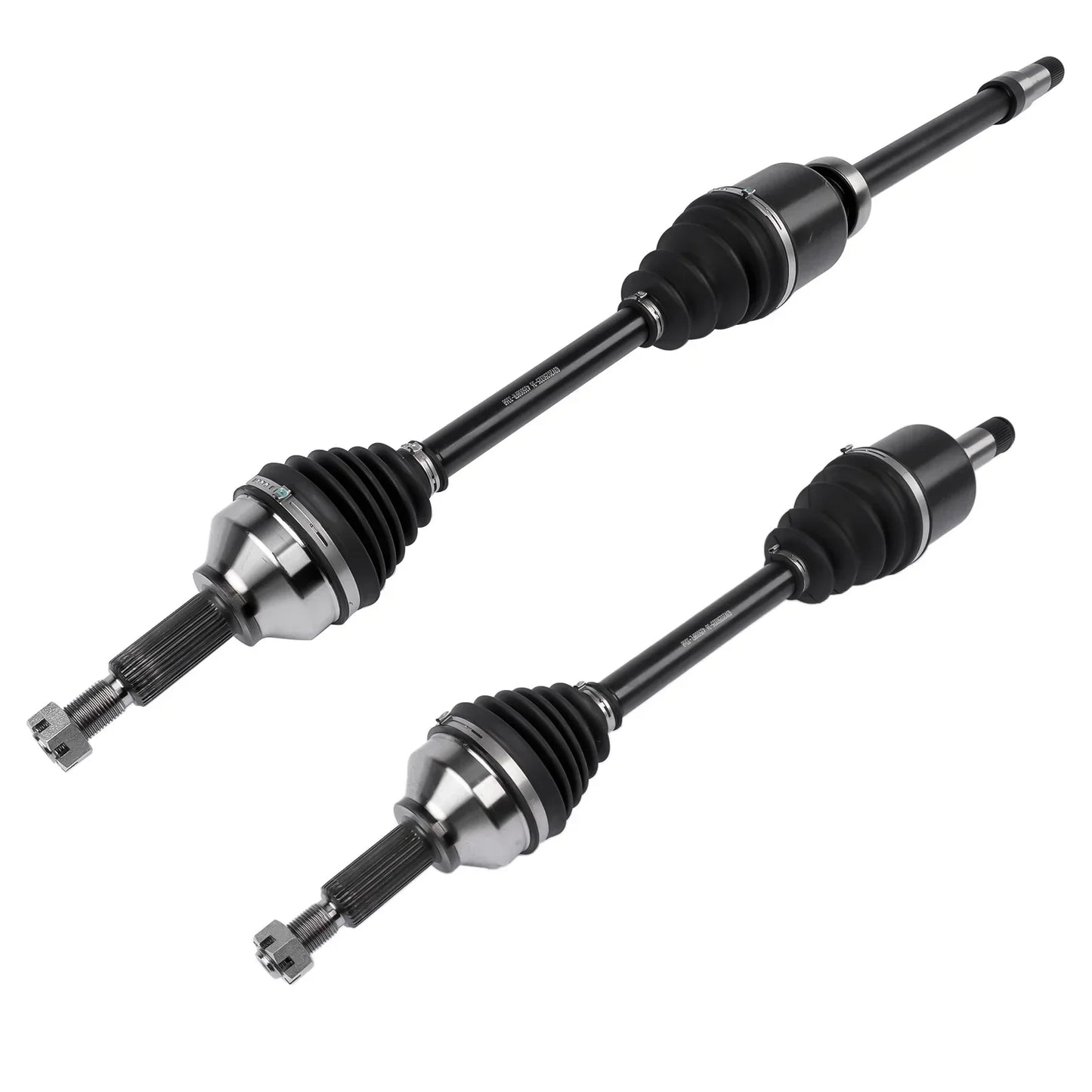 Czarno-srebrny przedni wał napędowy z gumowymi osłonami do ford tourneo transit custom v362 v363