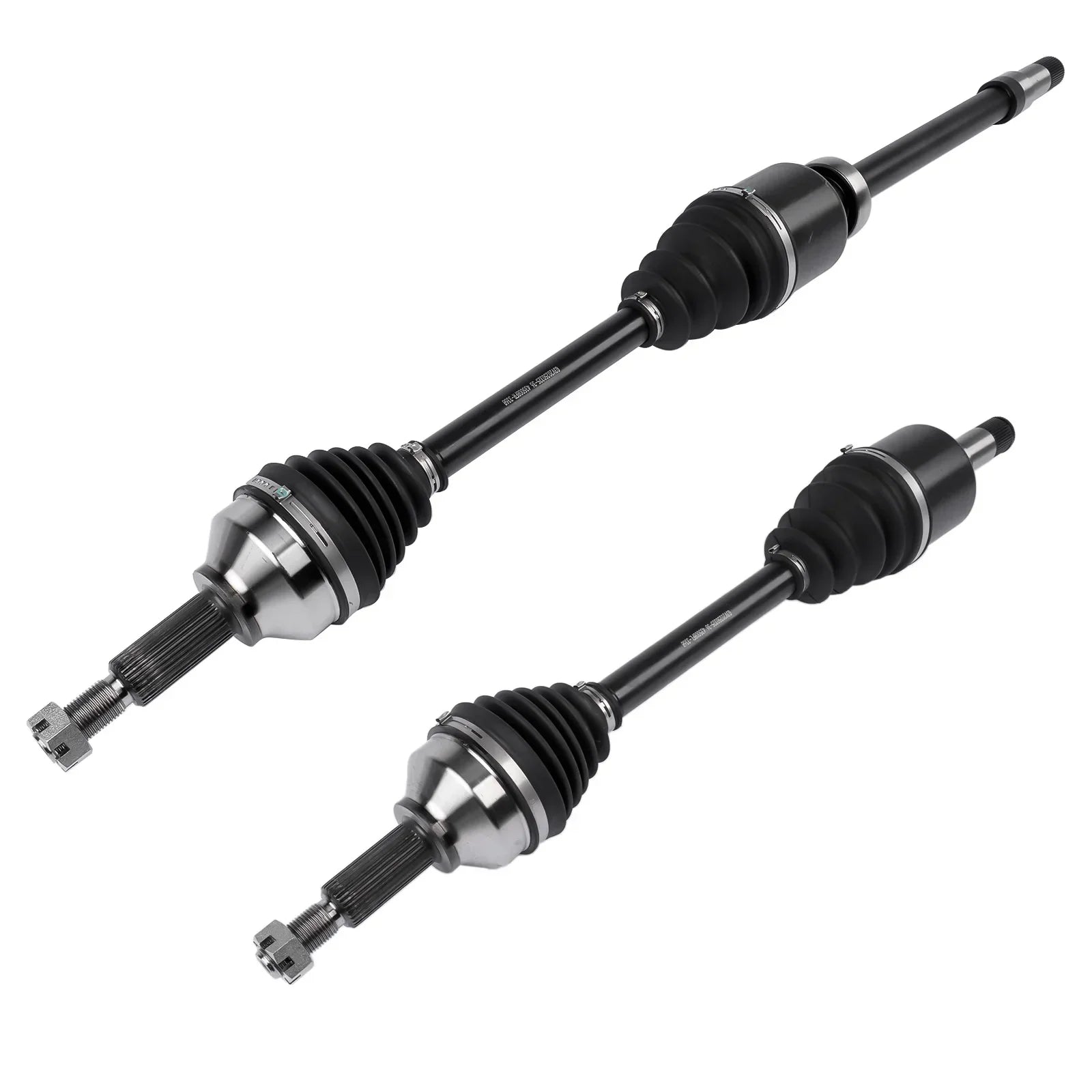 Czarno-srebrny przedni wał napędowy z gumowymi osłonami do ford tourneo transit custom v362 v363