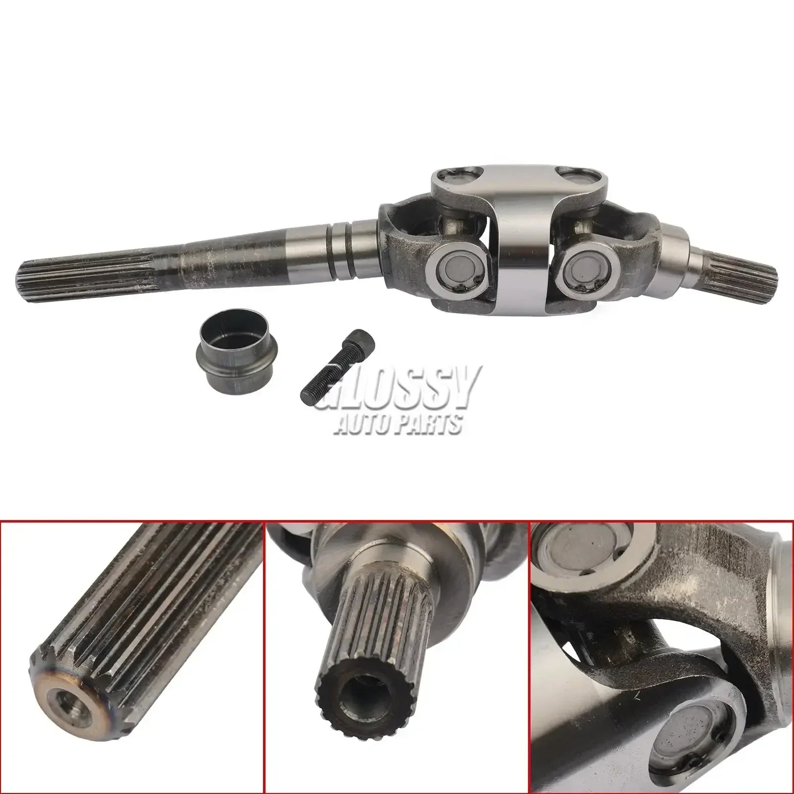 Metaliczny szary ap03 przegub u wału z dwoma wielowypustowymi wałkami do volvo penta omc cobra z łożyskiem i śrubą