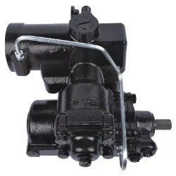 Czarna metalowa skrzynia kierownicza 82-00109r z chromowanymi mocowaniami do land rover power steering