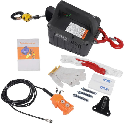 Portable Electric Winch 1500W 1100lb 7m 3-in-1
