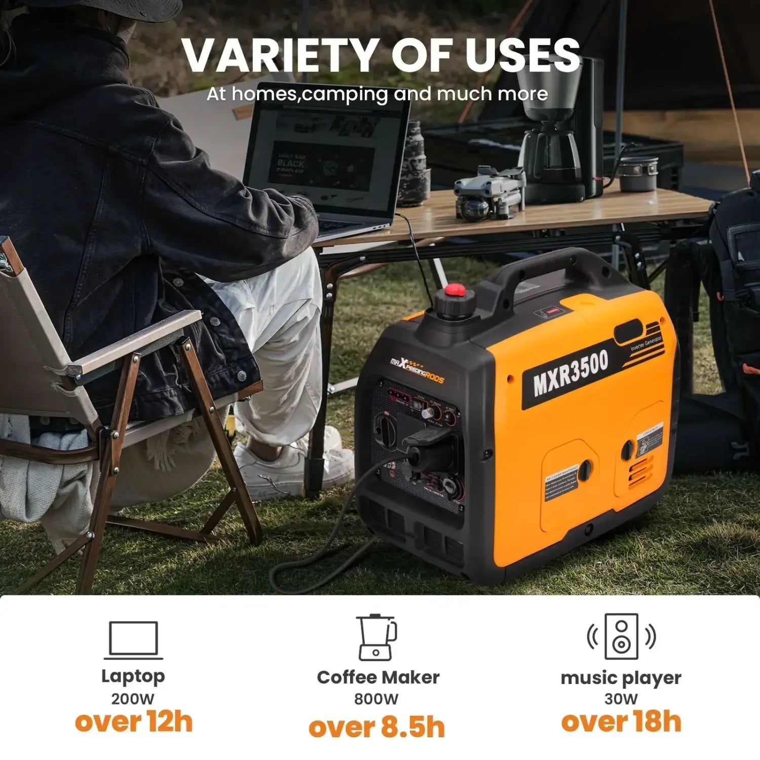 Przenośny generator inwerterowy benzynowy 3000 W / 3300 W UK – zdjęcie produktu
