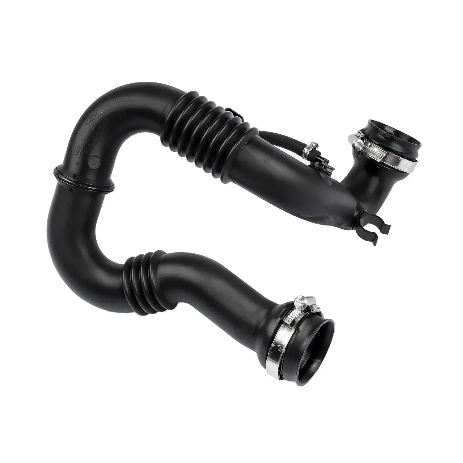 Czarny gumowy przewód dolotowy turbo boost z metalowymi obejmami do renault trafic diesel van fwd