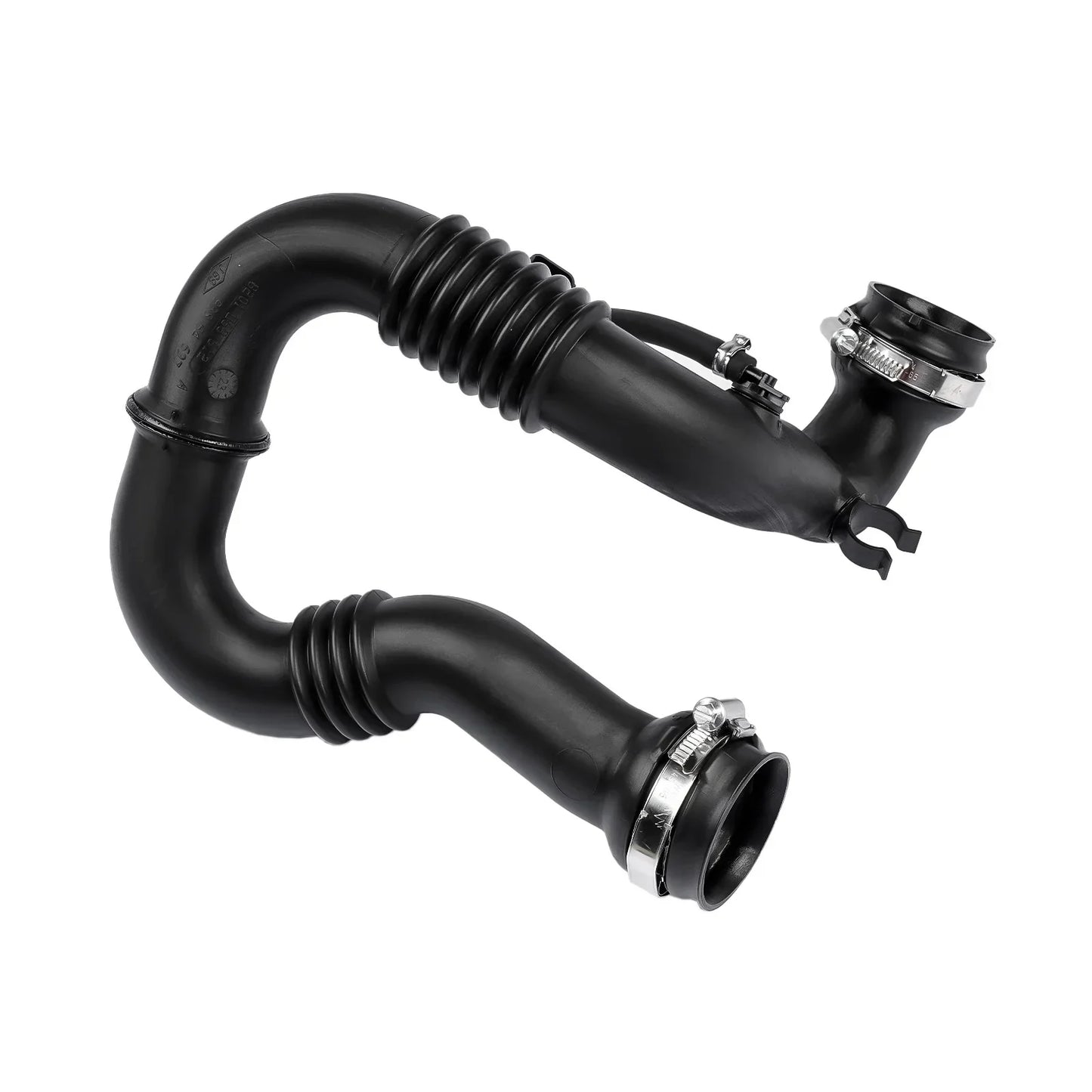 Czarny gumowy przewód dolotowy turbo boost z metalowymi obejmami do renault trafic diesel van fwd