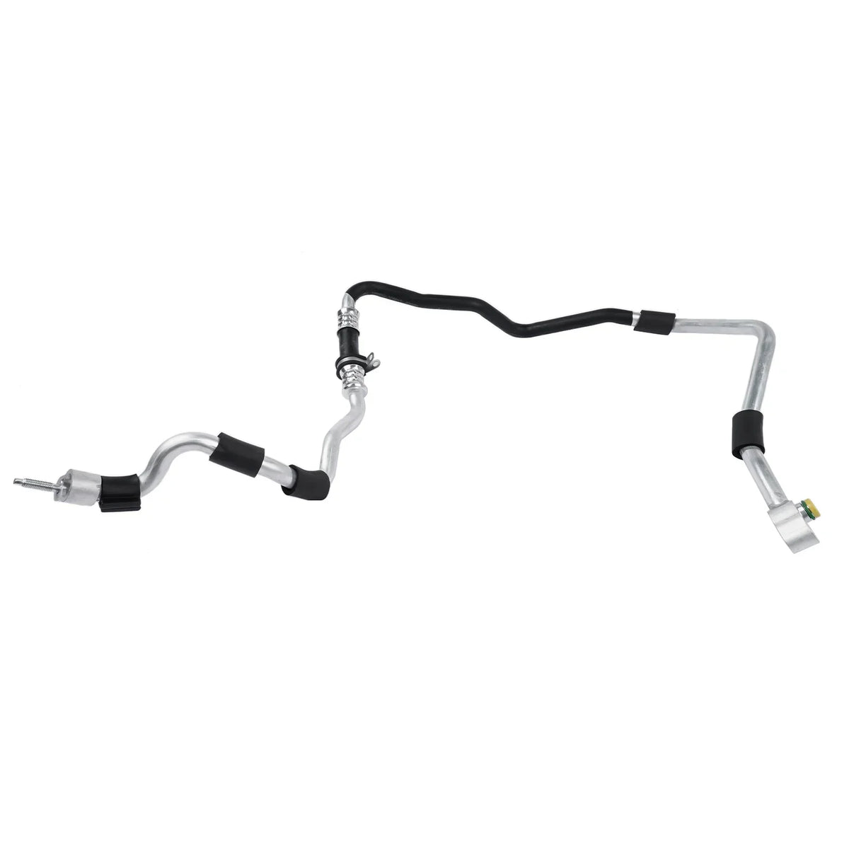 Silverowy metalowy przewód klimatyzacji audi q7 i volkswagen touareg 7l6820017b z czarną gumową izolacją