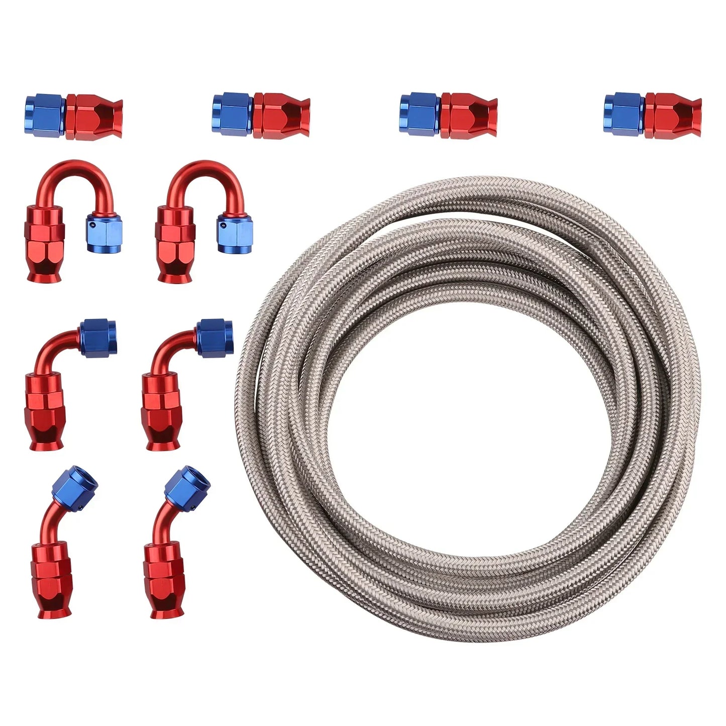 Tuyau fioul PTFE AN6 6 m avec raccords